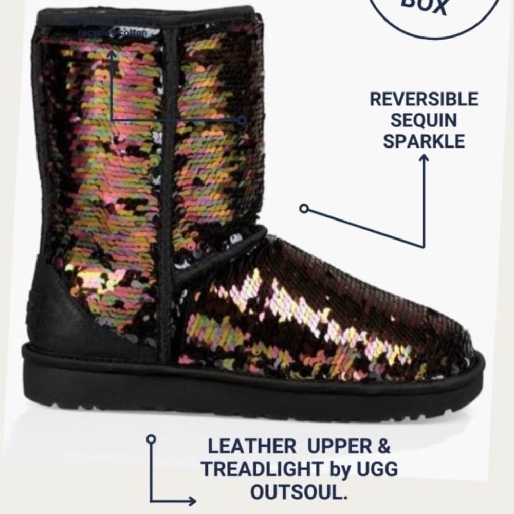 Sequin Sparkle Reversible Uggs (size 7)